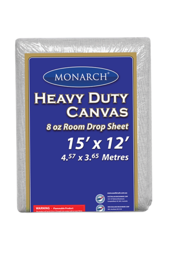 8oz Heavy Duty Canvas Room Drop Sheet - 12' x 15'